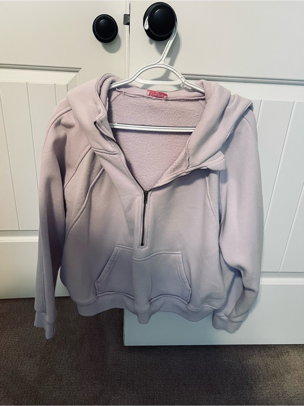 Pink Lily Women's Half-Zip Hoodie - Light Lavender